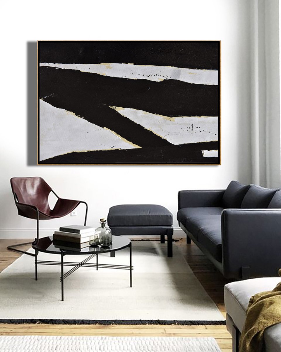 Horizontal Palette Knife Minimalist Art #C15Z - Click Image to Close